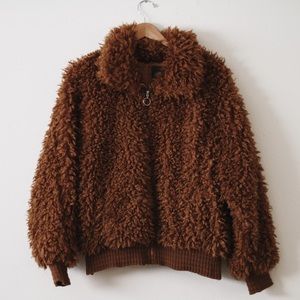 FUR ZIP UP JACKET